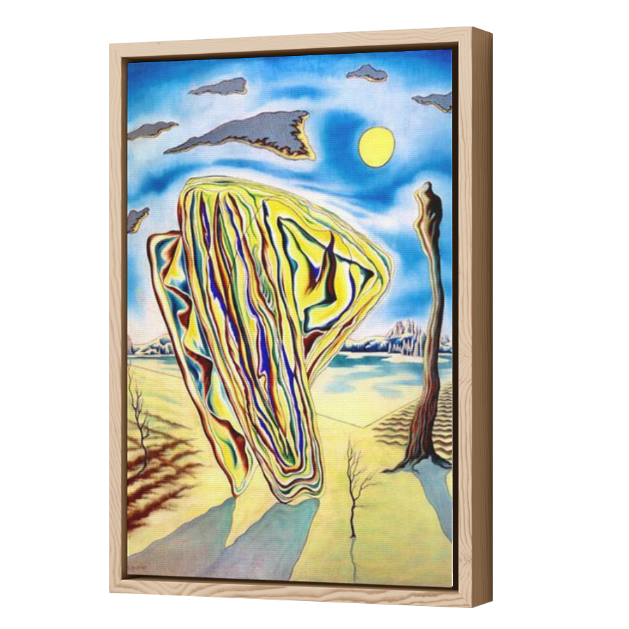 Thumbnail for Canvas - Wood Grain Floating Frame