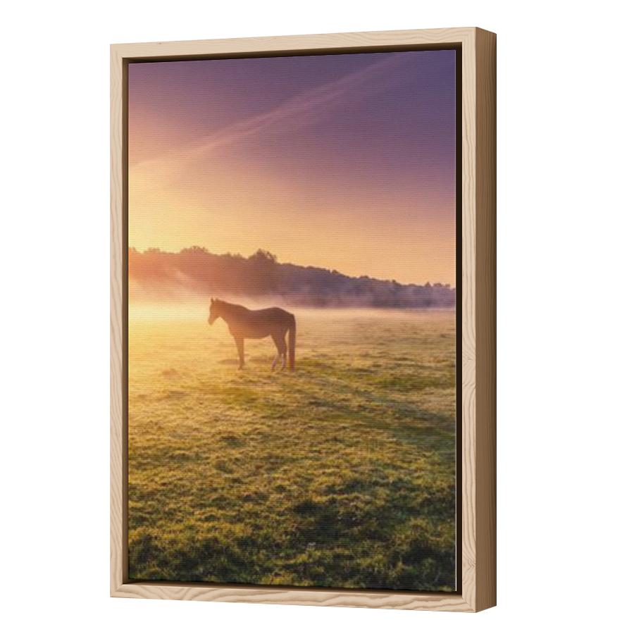 Thumbnail for Canvas - Wood Grain Floating Frame