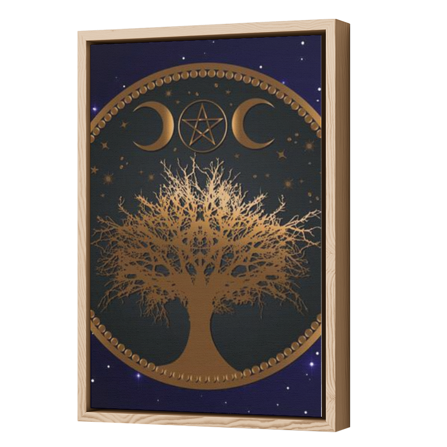 Thumbnail for Canvas - Wood Grain Floating Frame