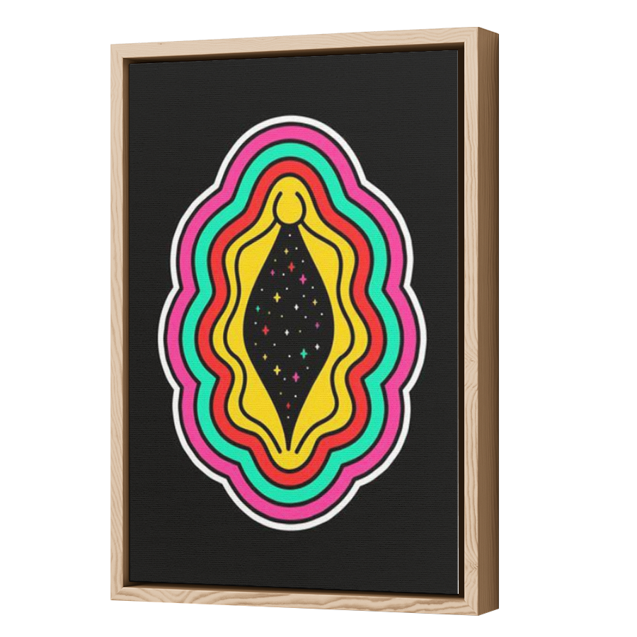 Thumbnail for Canvas - Wood Grain Floating Frame