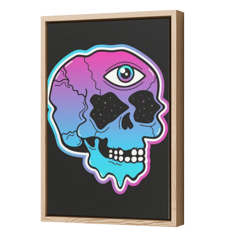 Thumbnail for Canvas - Wood Grain Floating Frame