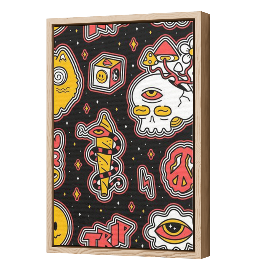 Thumbnail for Canvas - Wood Grain Floating Frame
