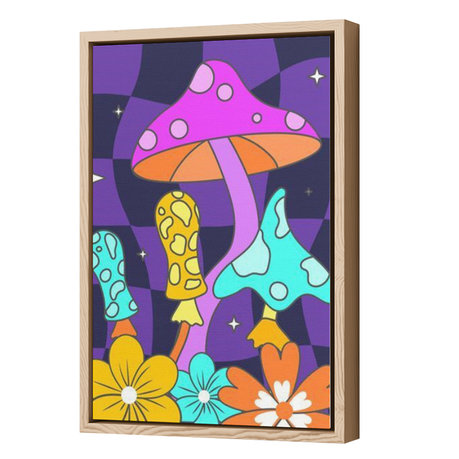 Thumbnail for Canvas - Wood Grain Floating Frame