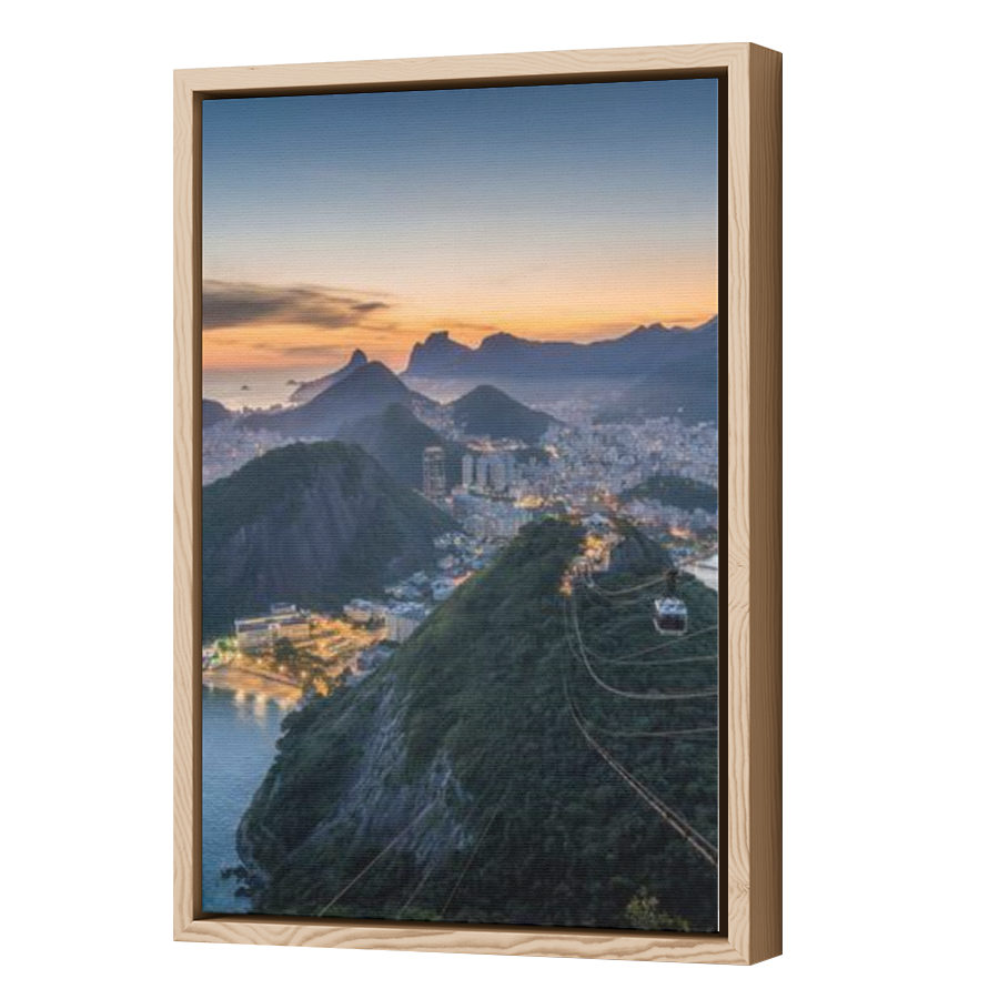Thumbnail for Canvas - Wood Grain Floating Frame