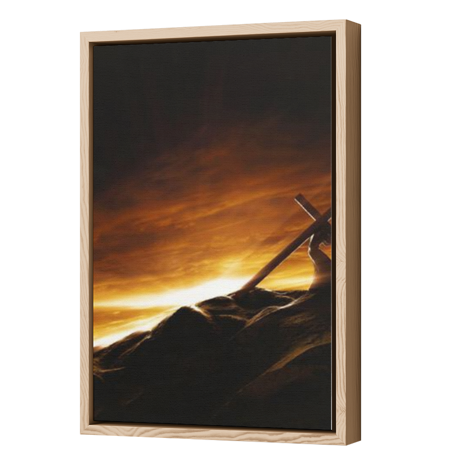 Thumbnail for Canvas - Wood Grain Floating Frame