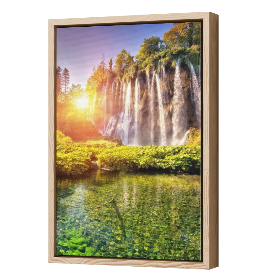 Thumbnail for Canvas - Wood Grain Floating Frame