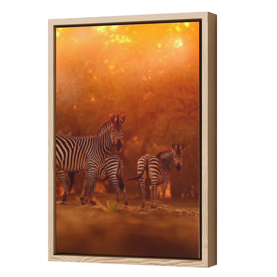 Thumbnail for Canvas - Wood Grain Floating Frame