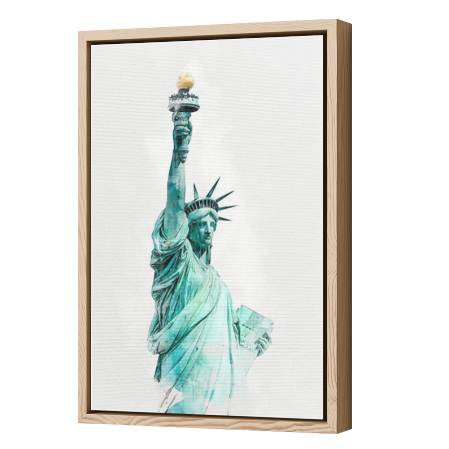 Thumbnail for Canvas - Wood Grain Floating Frame