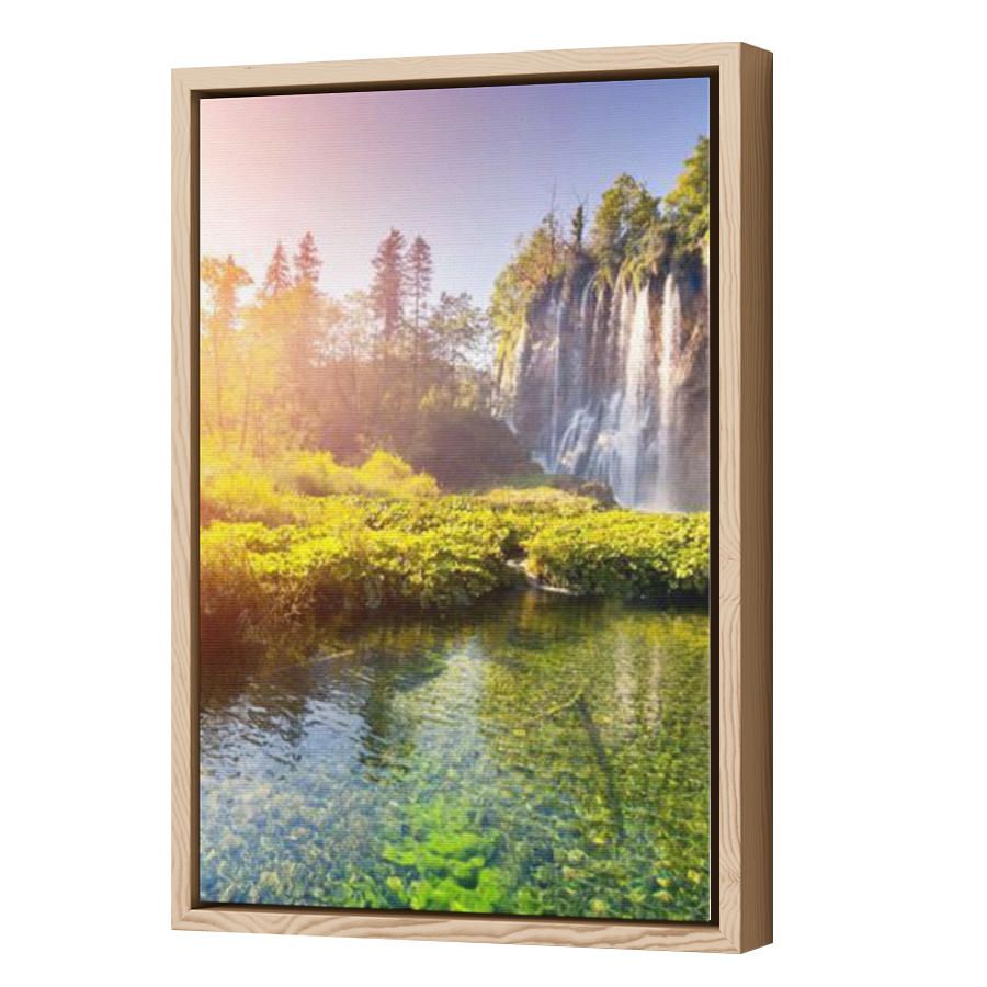 Thumbnail for Canvas - Wood Grain Floating Frame