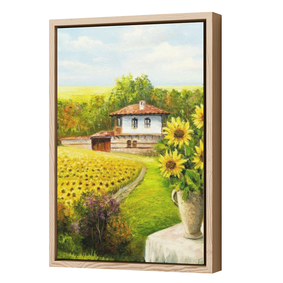 Thumbnail for Canvas - Wood Grain Floating Frame