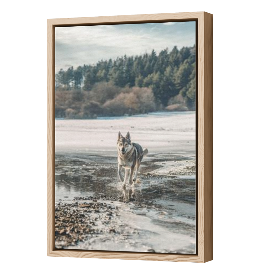 Thumbnail for Canvas - Wood Grain Floating Frame