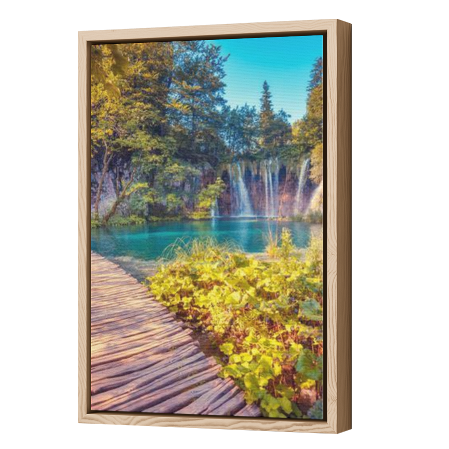 Thumbnail for Canvas - Wood Grain Floating Frame