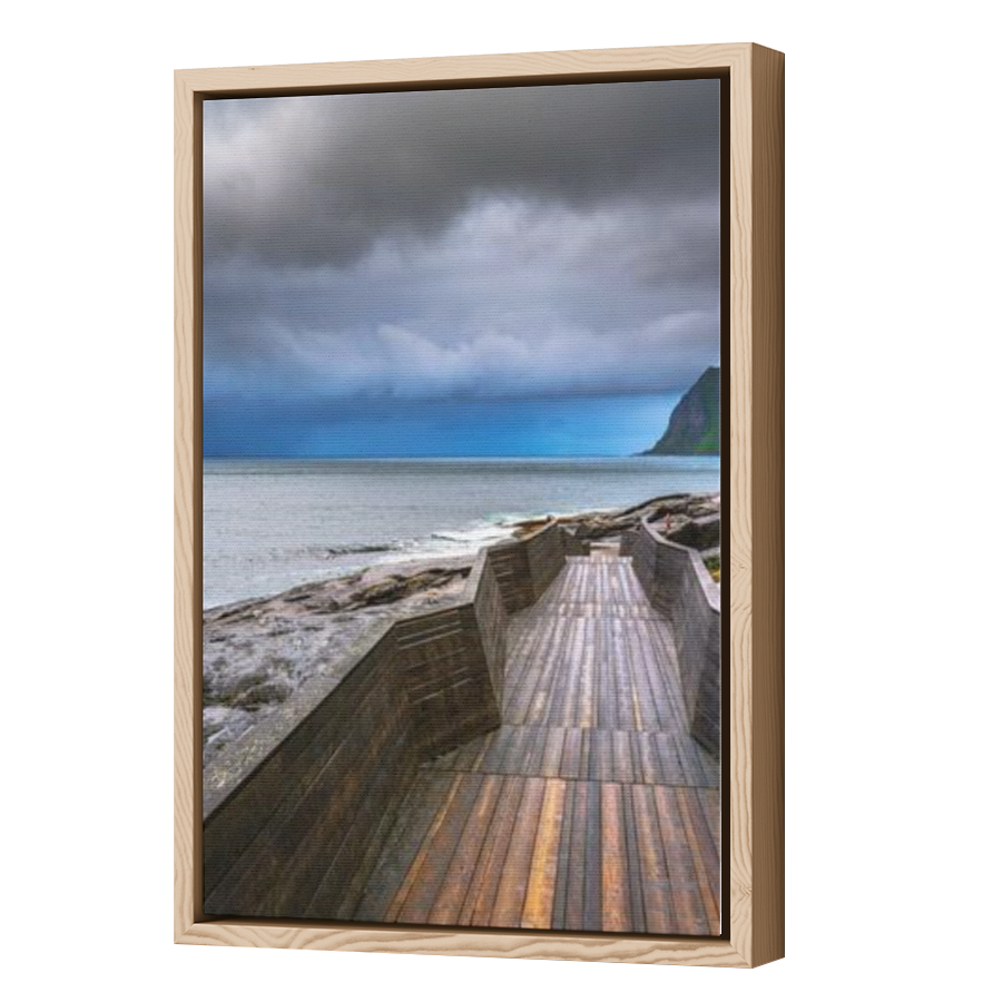 Thumbnail for Canvas - Wood Grain Floating Frame