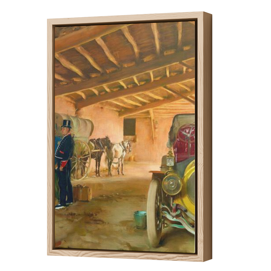 Thumbnail for Canvas - Wood Grain Floating Frame