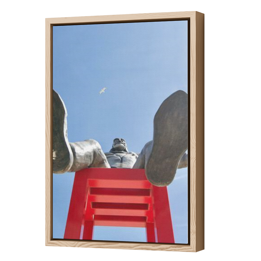 Thumbnail for Canvas - Wood Grain Floating Frame