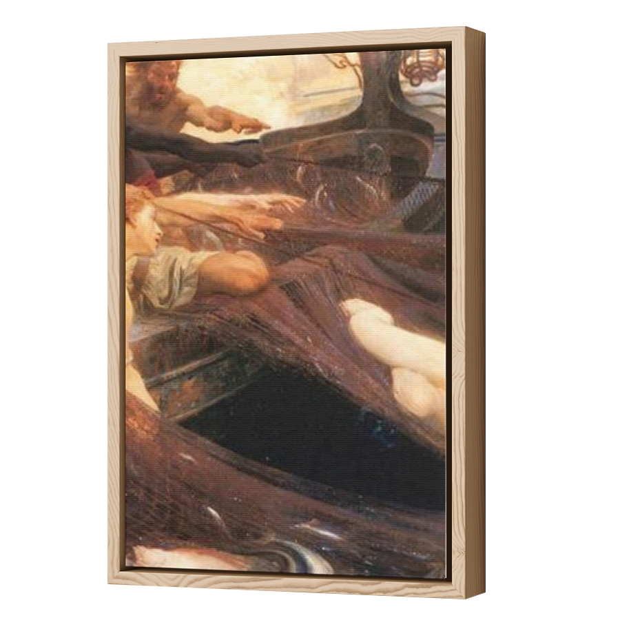 Thumbnail for Canvas - Wood Grain Floating Frame