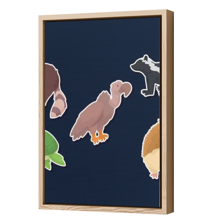 Thumbnail for Canvas - Wood Grain Floating Frame