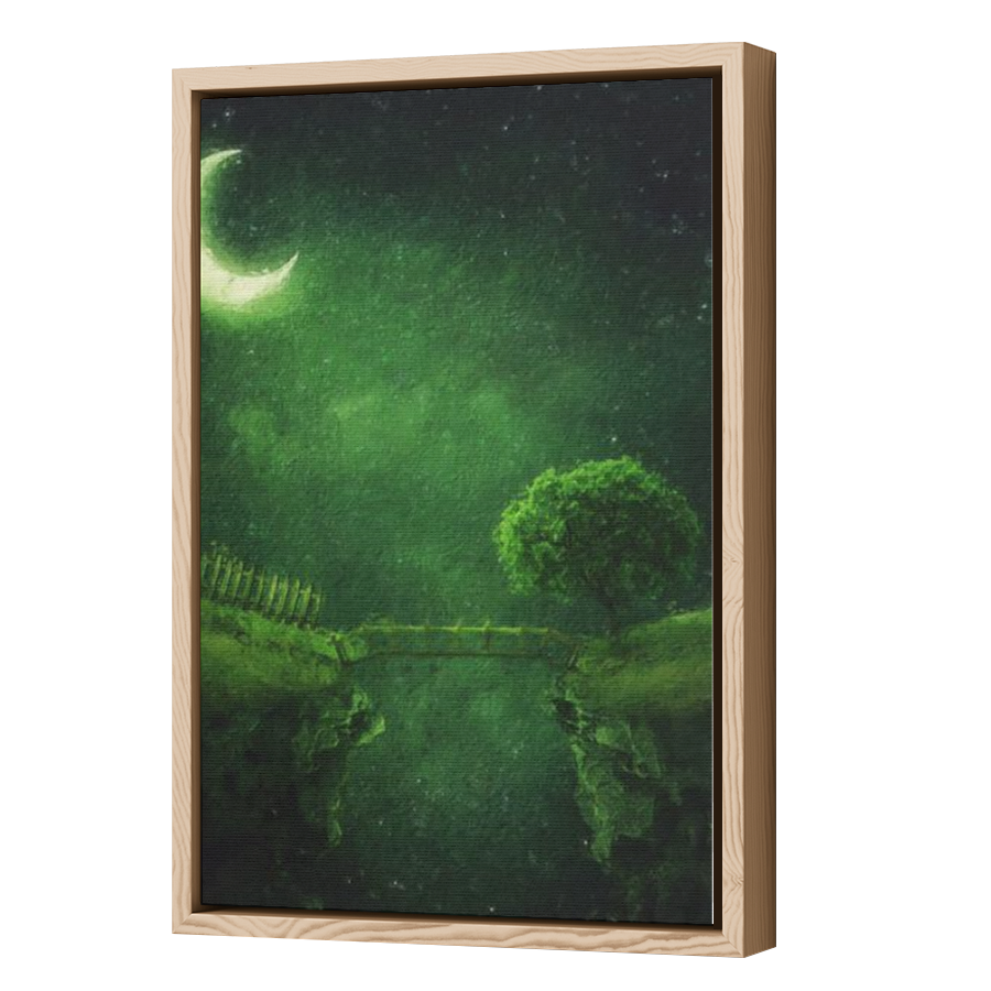 Thumbnail for Canvas - Wood Grain Floating Frame