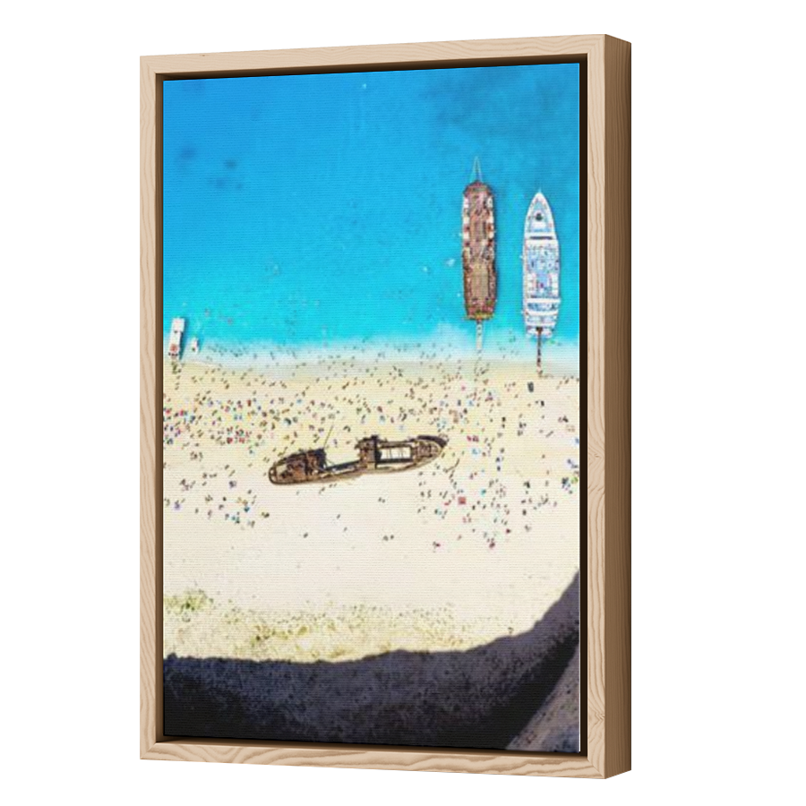 Thumbnail for Canvas - Wood Grain Floating Frame