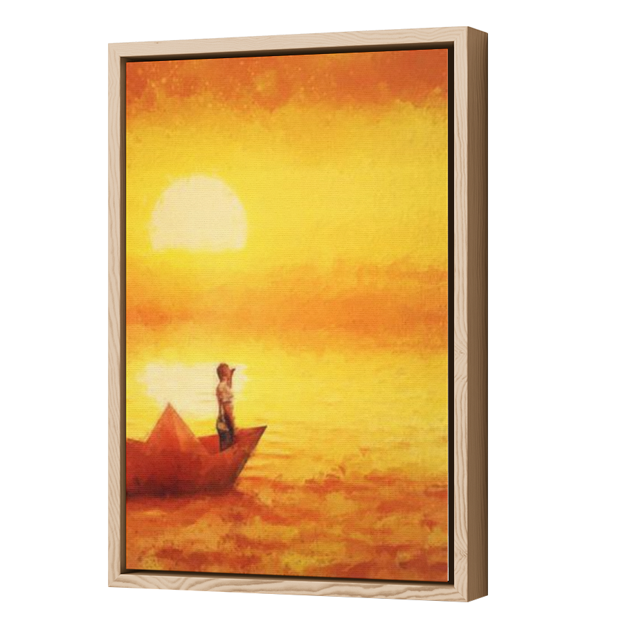 Thumbnail for Canvas - Wood Grain Floating Frame