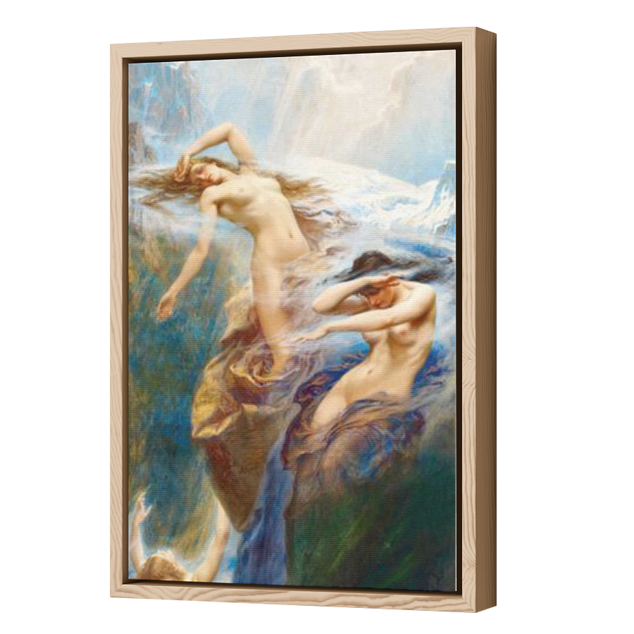 Thumbnail for Canvas - Wood Grain Floating Frame