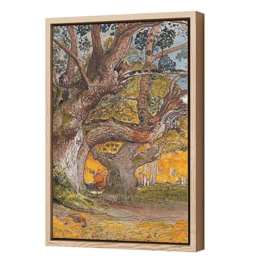 Thumbnail for Canvas - Wood Grain Floating Frame