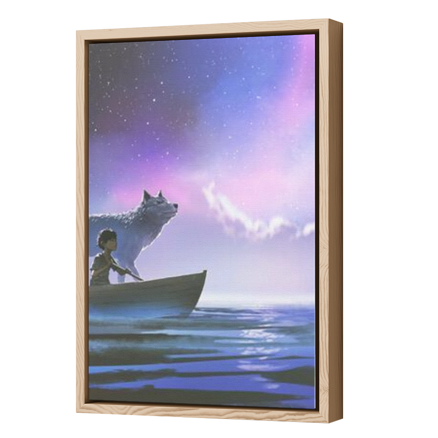 Thumbnail for Canvas - Wood Grain Floating Frame