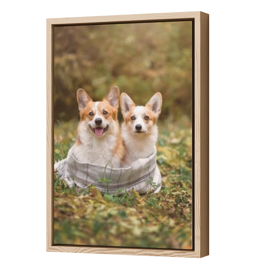 Thumbnail for Canvas - Wood Grain Floating Frame