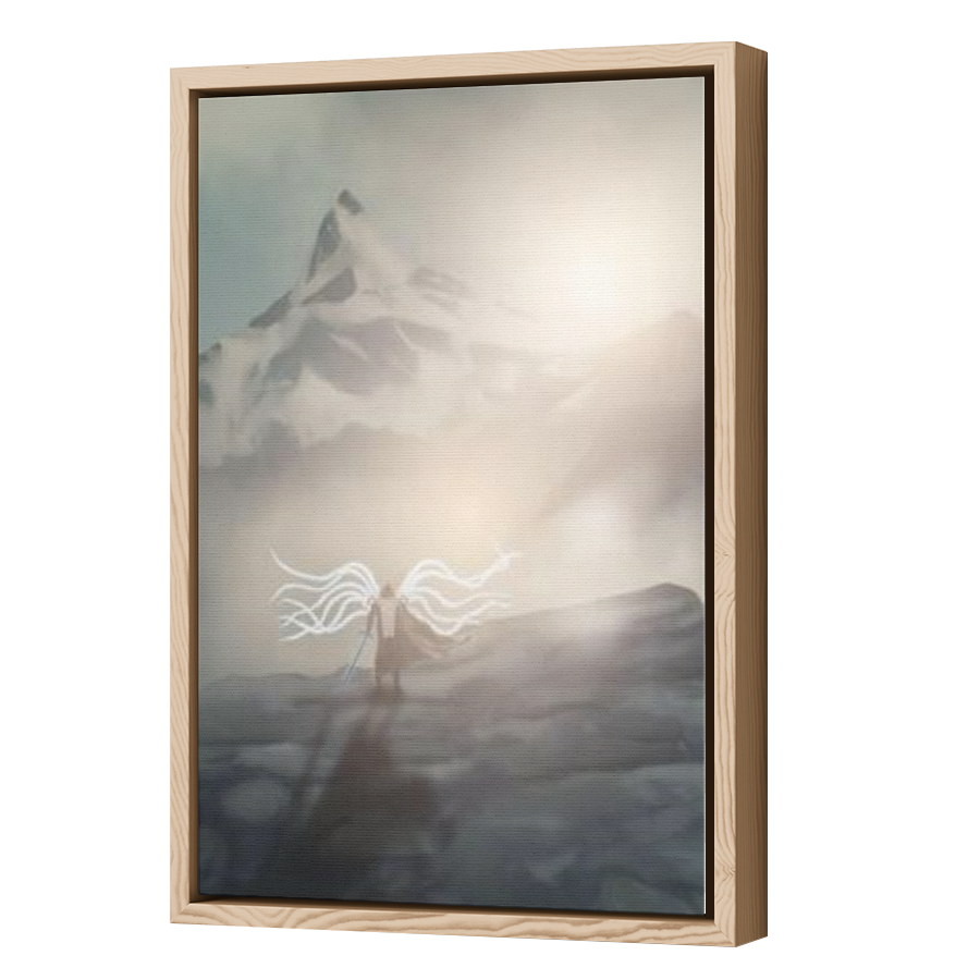 Thumbnail for Canvas - Wood Grain Floating Frame