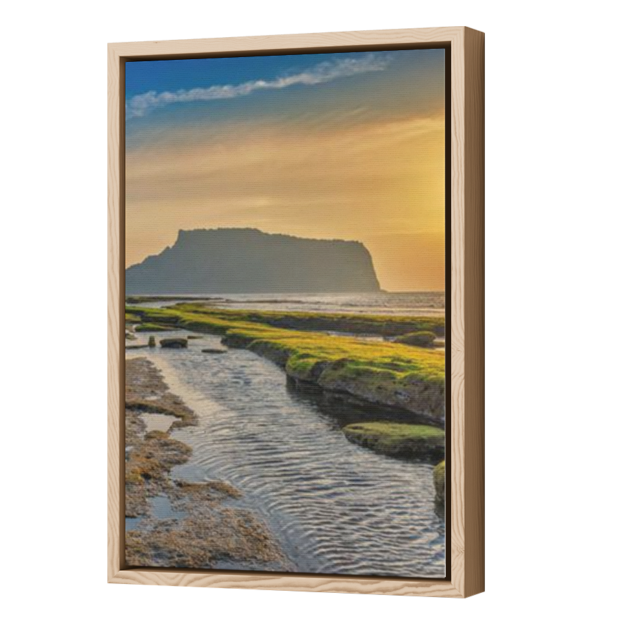 Thumbnail for Canvas - Wood Grain Floating Frame
