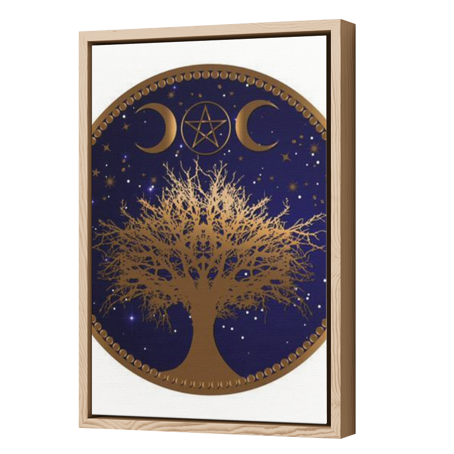 Thumbnail for Canvas - Wood Grain Floating Frame