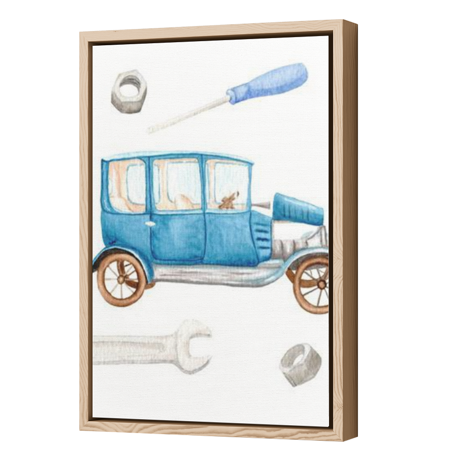 Thumbnail for Canvas - Wood Grain Floating Frame