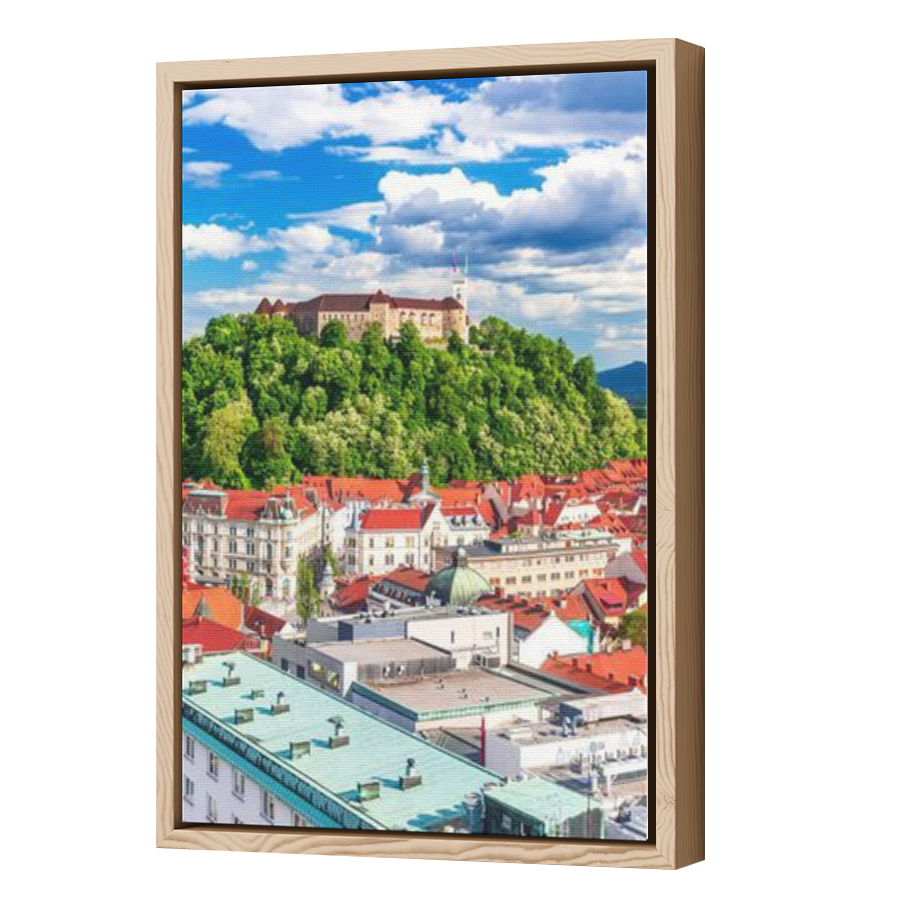 Thumbnail for Canvas - Wood Grain Floating Frame