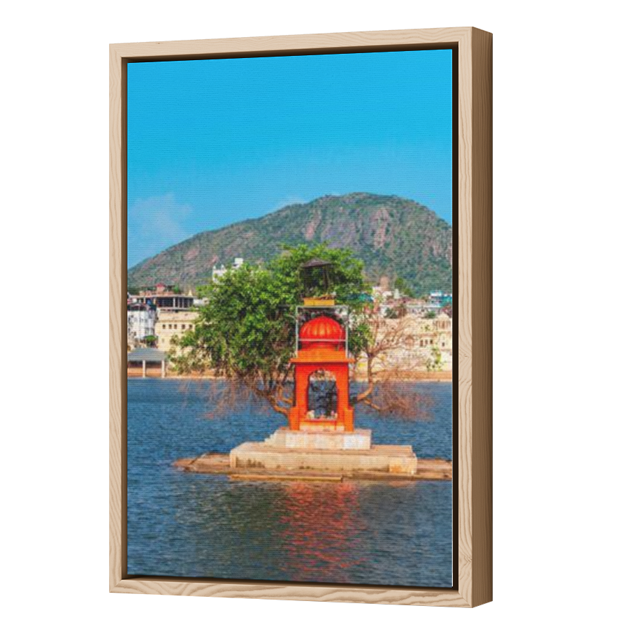 Thumbnail for Canvas - Wood Grain Floating Frame