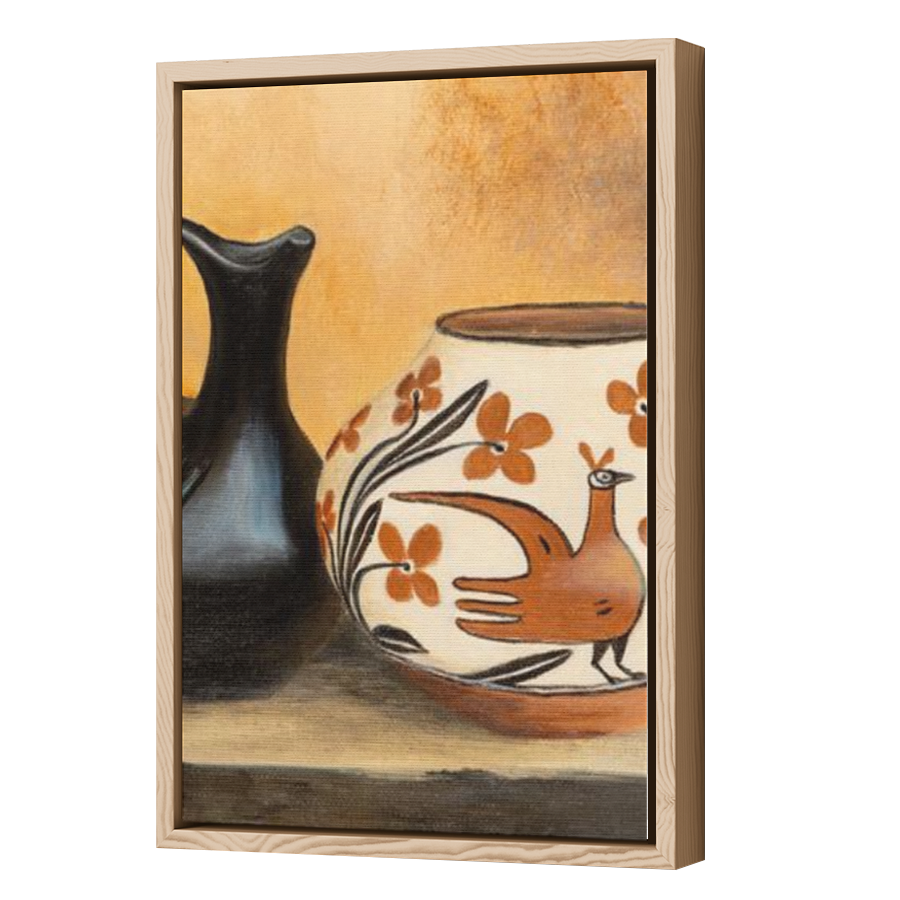 Thumbnail for Canvas - Wood Grain Floating Frame