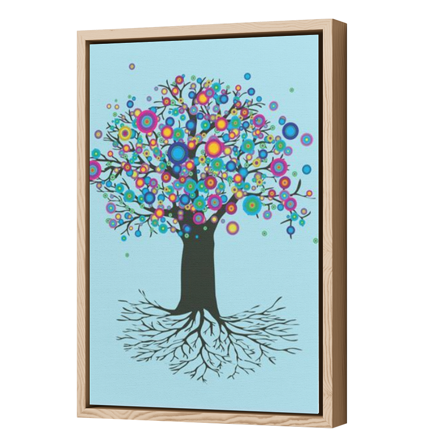 Thumbnail for Canvas - Wood Grain Floating Frame