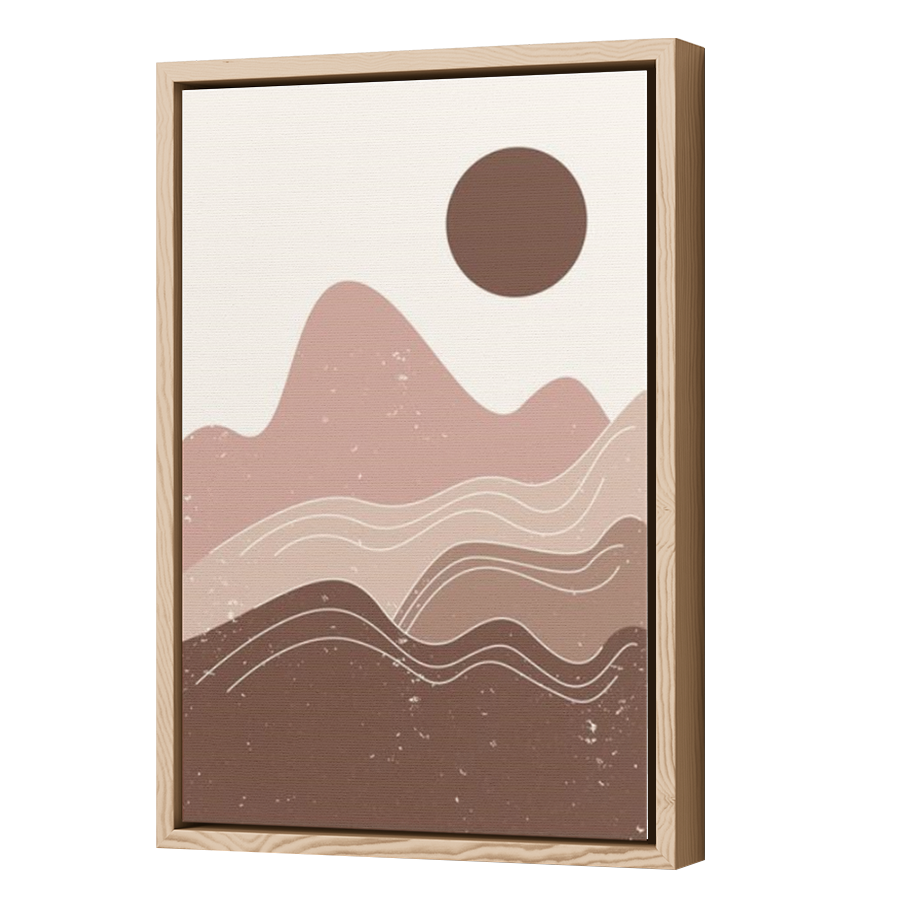 Thumbnail for Canvas - Wood Grain Floating Frame