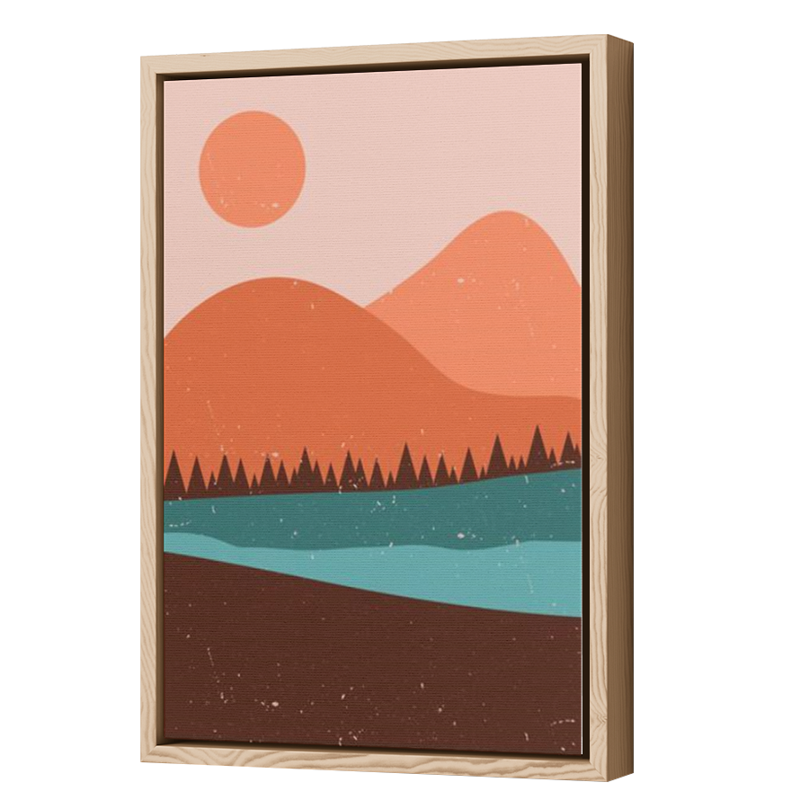 Thumbnail for Canvas - Wood Grain Floating Frame