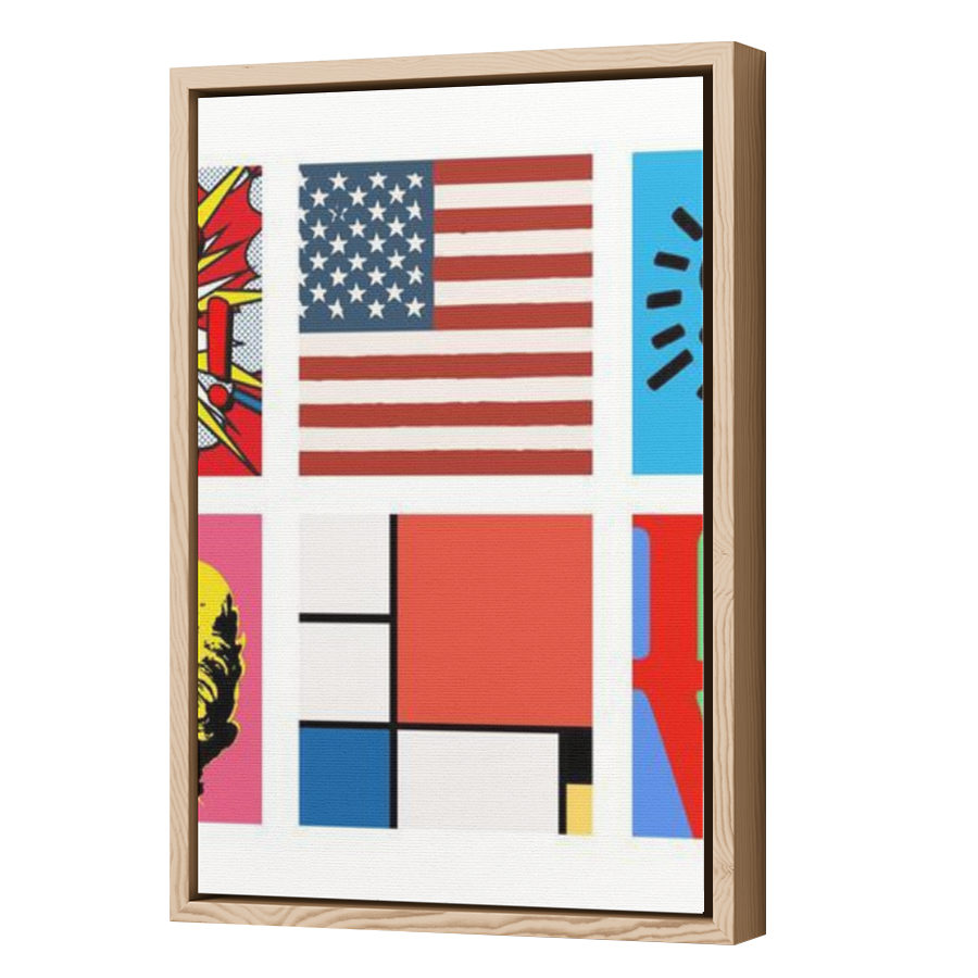 Thumbnail for Canvas - Wood Grain Floating Frame