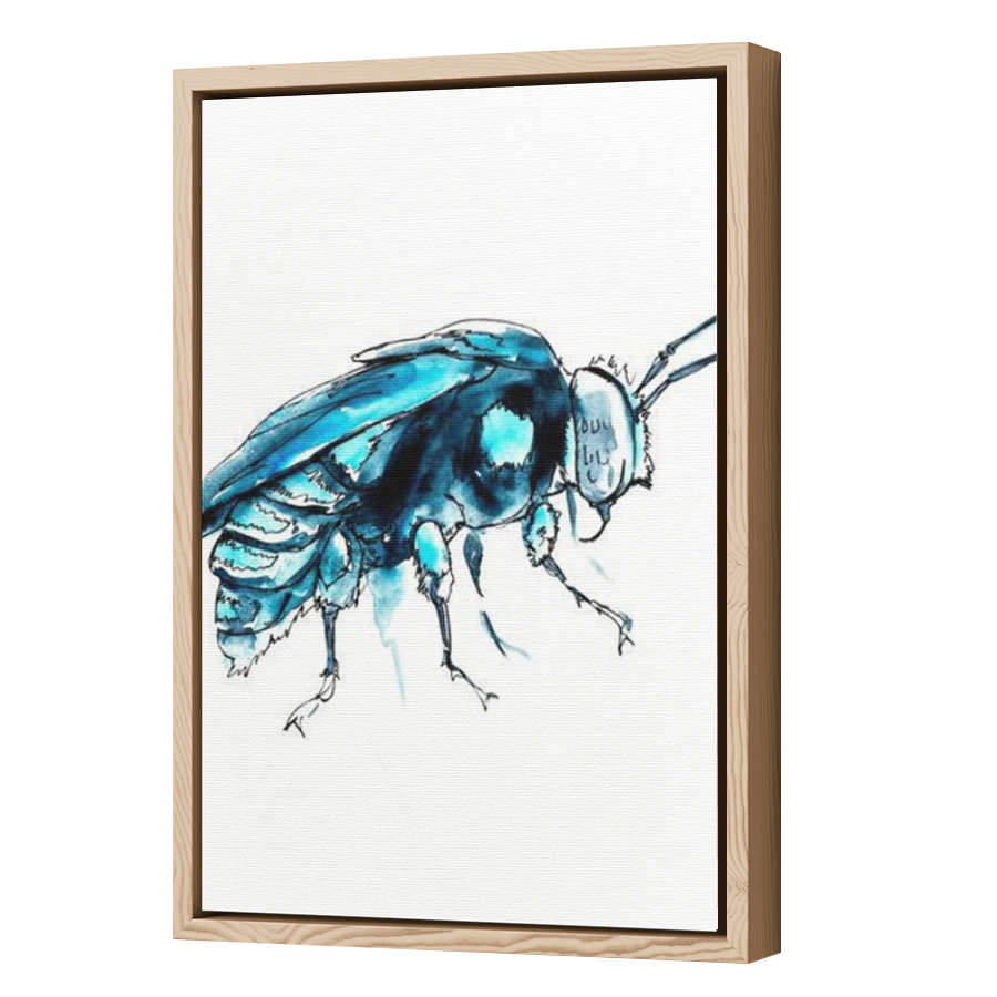 Thumbnail for Canvas - Wood Grain Floating Frame