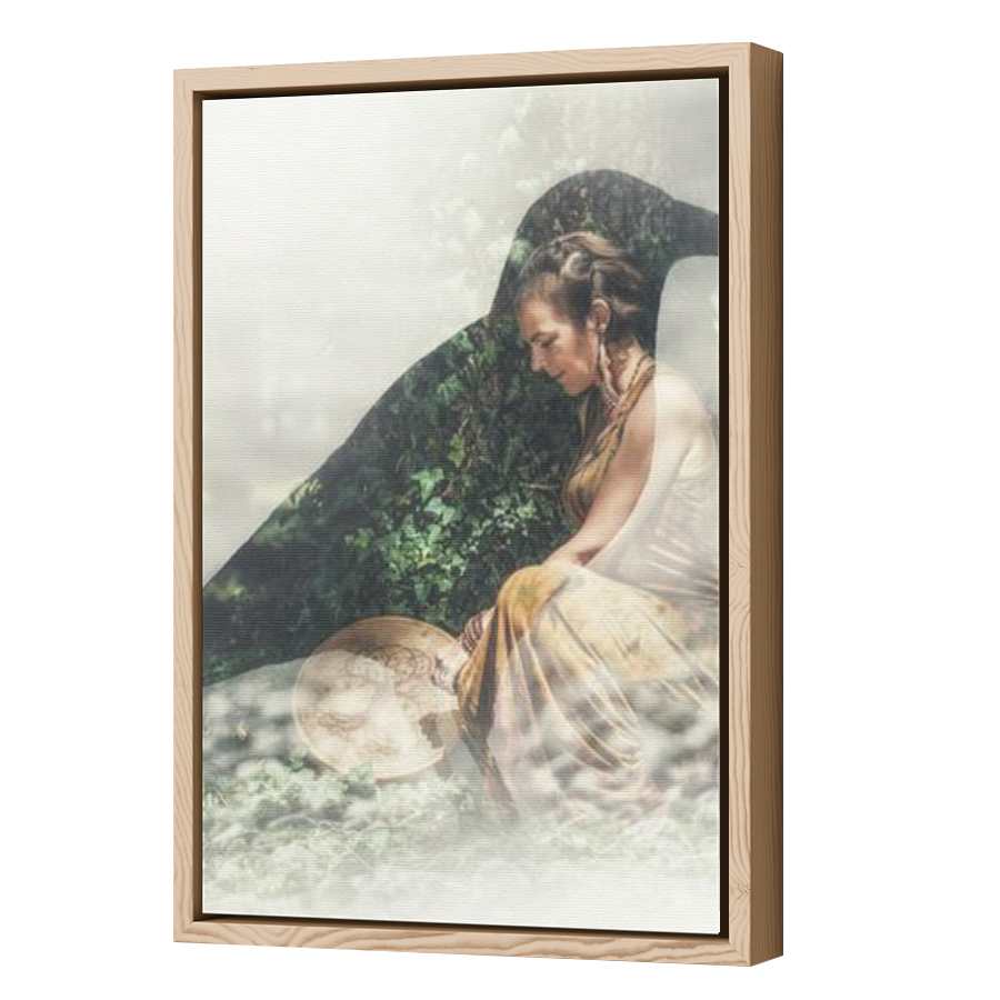 Thumbnail for Canvas - Wood Grain Floating Frame
