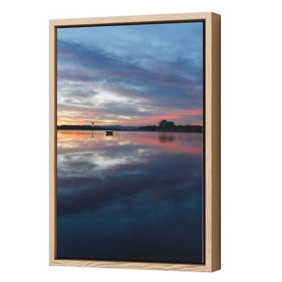 Thumbnail for Canvas - Wood Grain Floating Frame