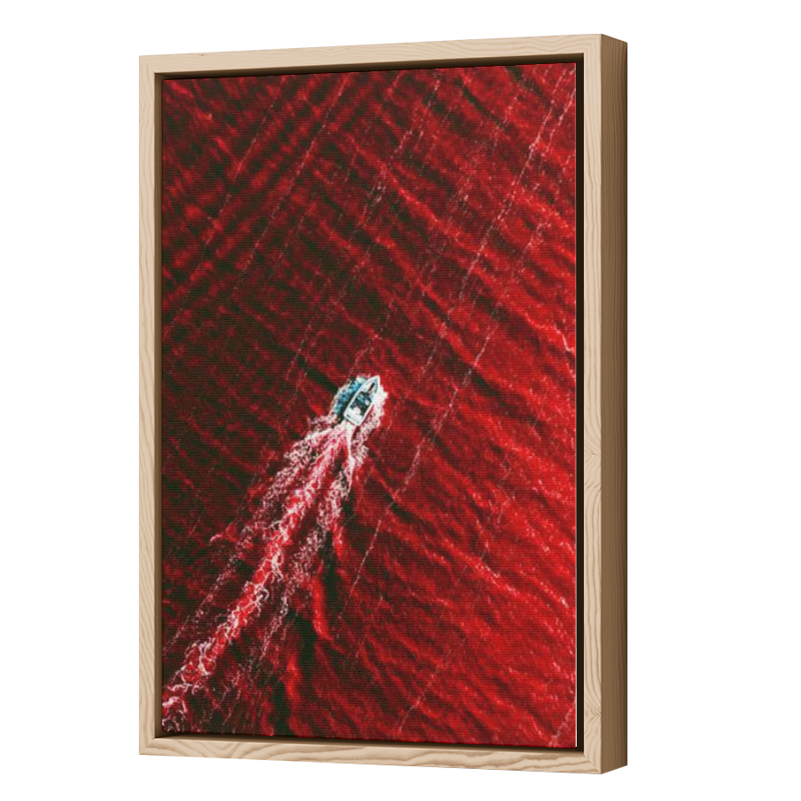 Thumbnail for Canvas - Wood Grain Floating Frame