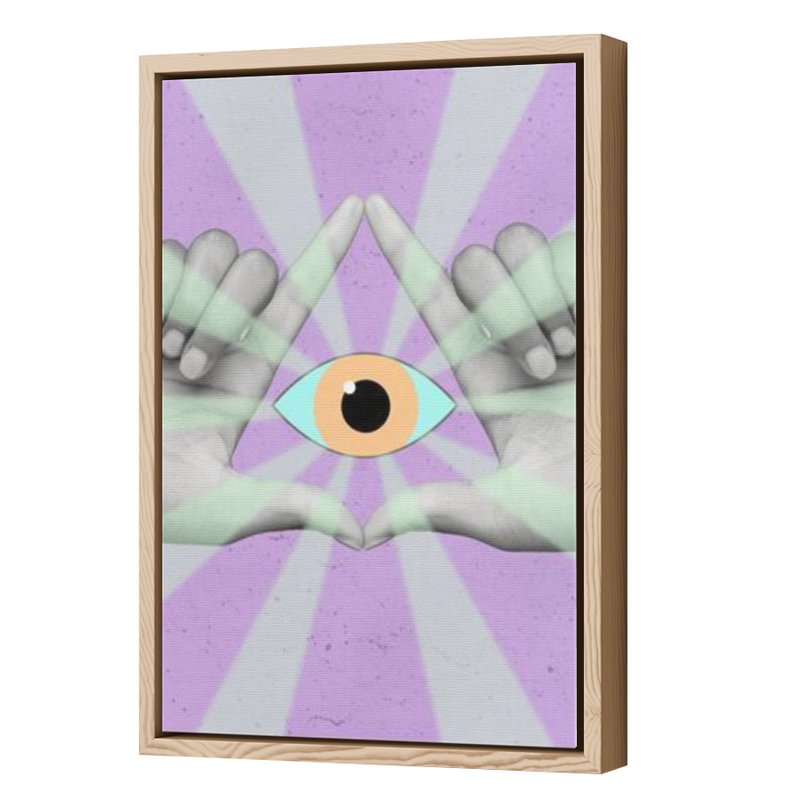 Thumbnail for Canvas - Wood Grain Floating Frame