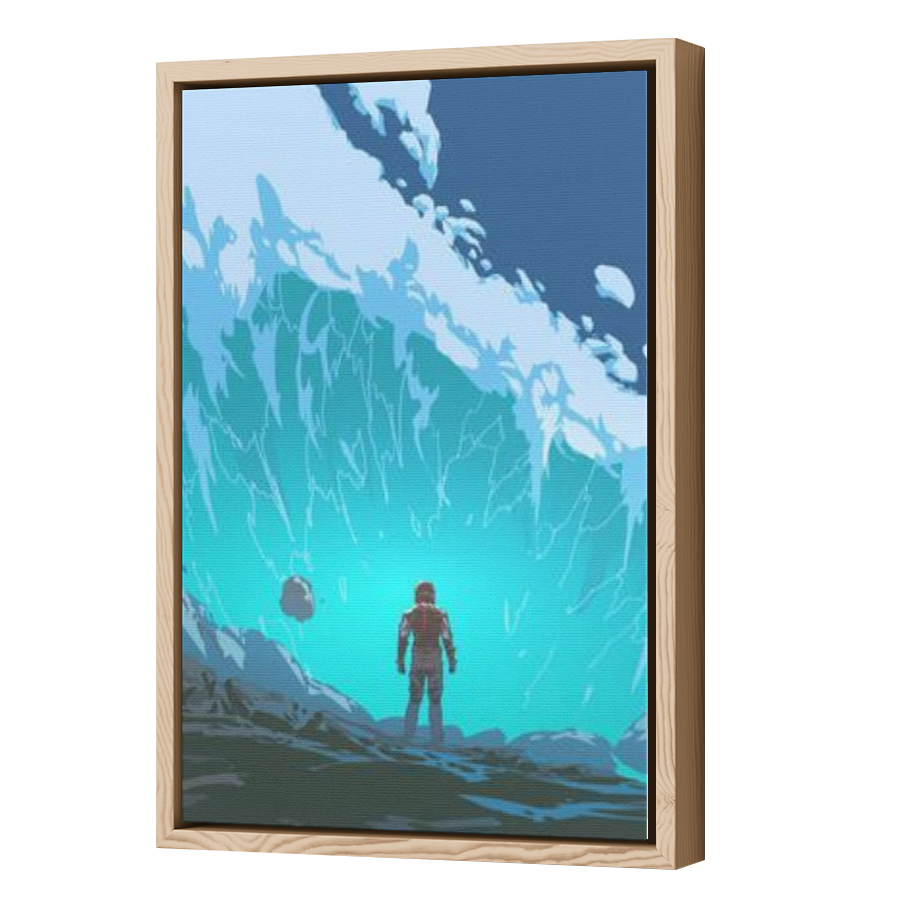 Thumbnail for Canvas - Wood Grain Floating Frame