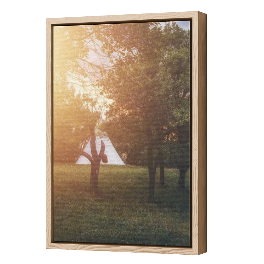 Thumbnail for Canvas - Wood Grain Floating Frame