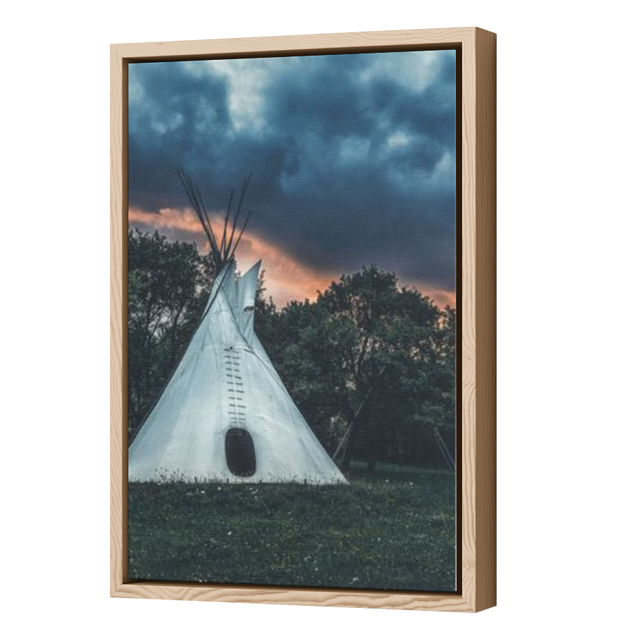 Thumbnail for Canvas - Wood Grain Floating Frame