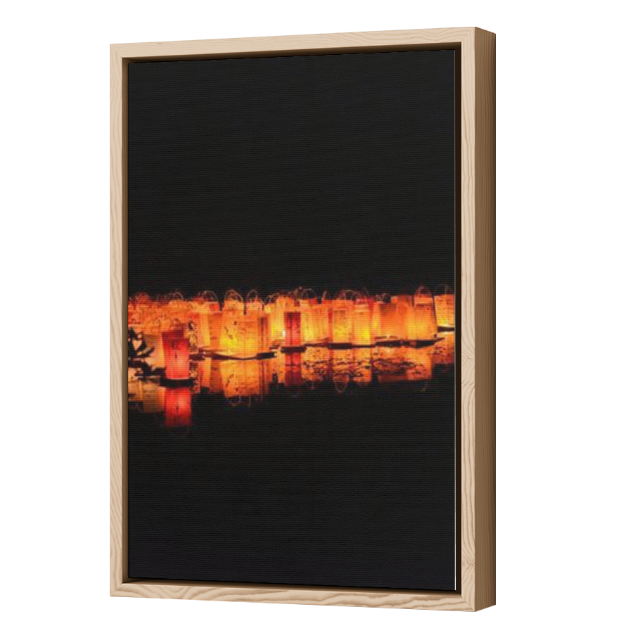 Thumbnail for Canvas - Wood Grain Floating Frame