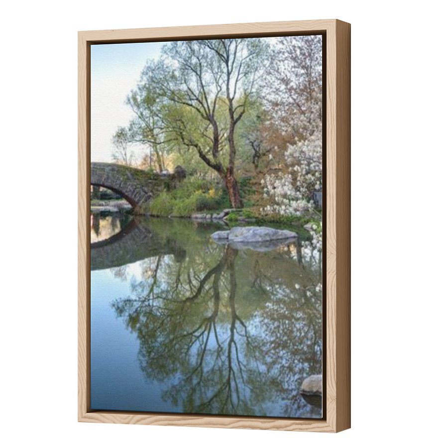 Thumbnail for Canvas - Wood Grain Floating Frame