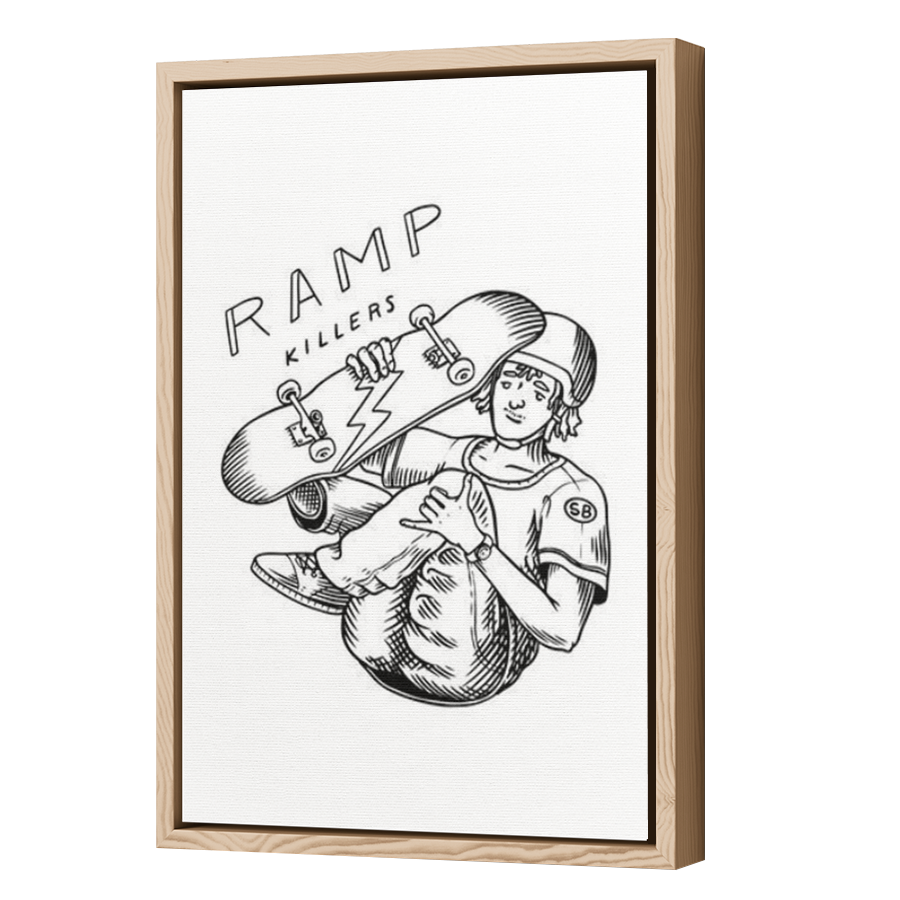 Thumbnail for Canvas - Wood Grain Floating Frame